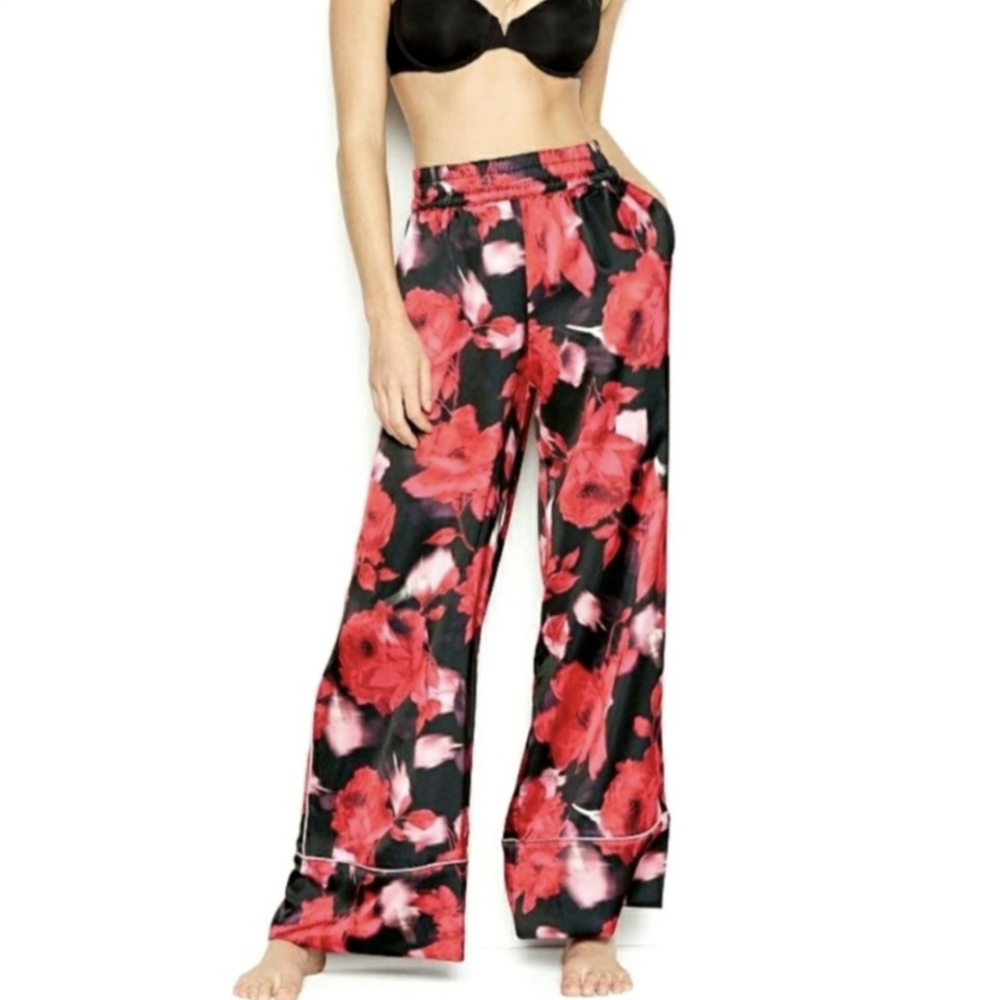 Victorias Secret Rose Pajama Bottom Sz Medium